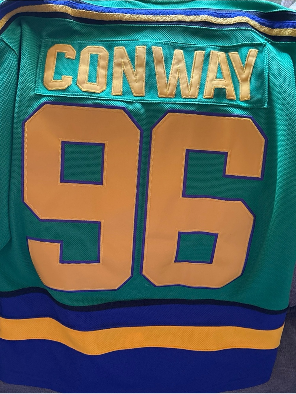 The Mighty Ducks #96 Charlie Conway Headgear Classics Hockey Jersey Adult Small - Picture 7 of 7